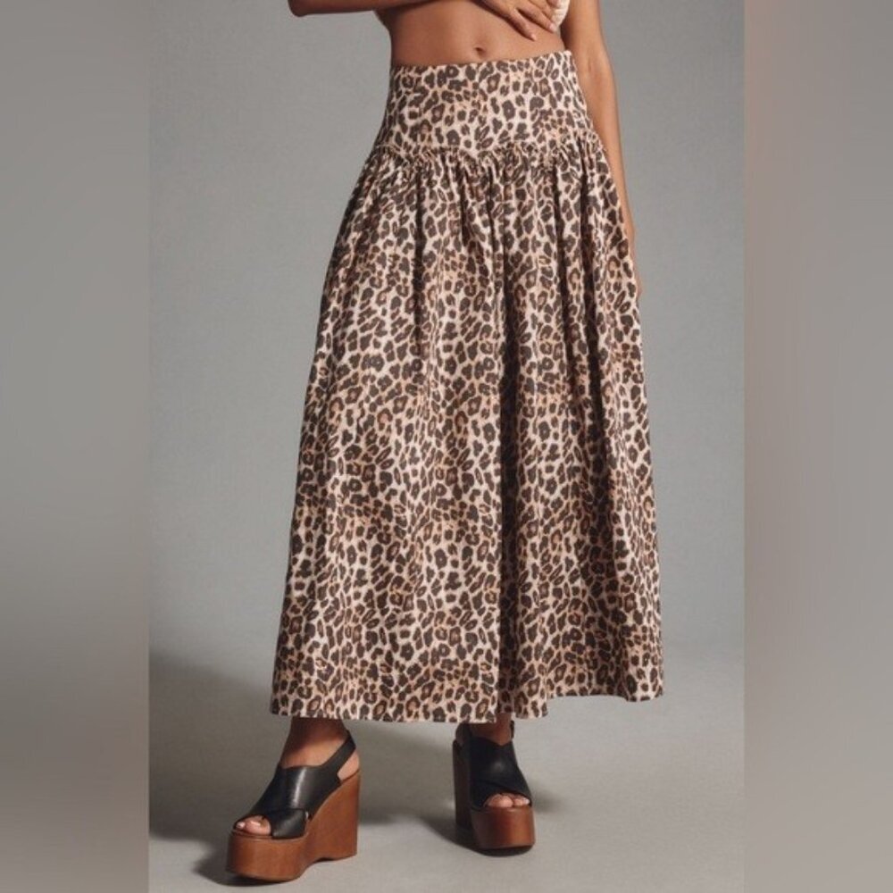 Leopard Print Maxi Skirt